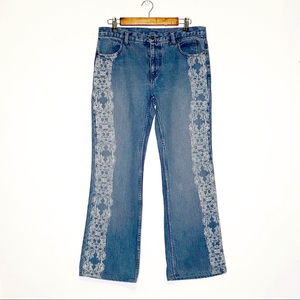 Vintage Harley-Davidson High Rise Stenciled Jeans
